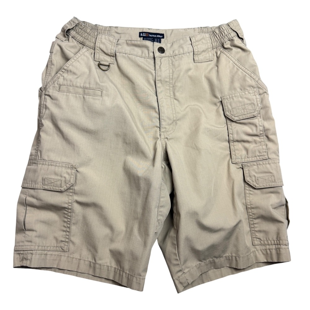 5.11 Tactical Mens Tan Ripstop Cargo Shorts 32 Khaki Stretch Hiking Outdoor